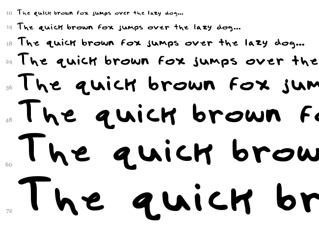 Child's Play font waterfall