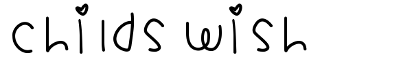 Childs Wish font