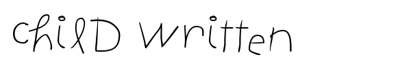 Child Written font