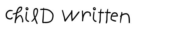 Child Written font preview