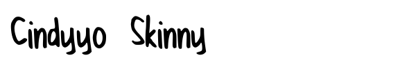 Cindyyo Skinny font