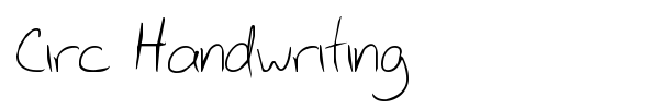 Circ Handwriting font