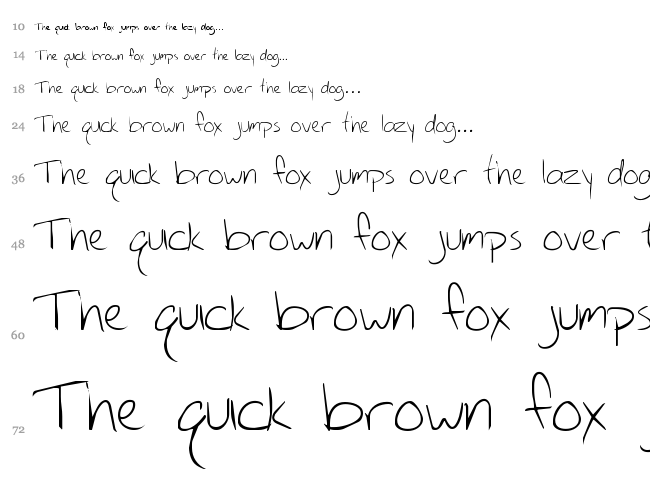 Circ Handwriting font waterfall