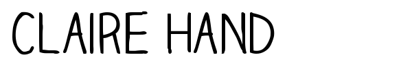 Claire Hand font