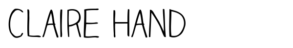 Claire Hand font preview