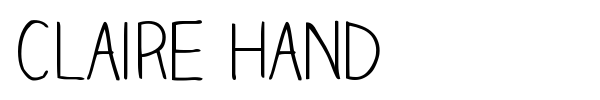 Claire Hand font preview
