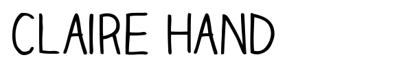 Claire Hand font preview