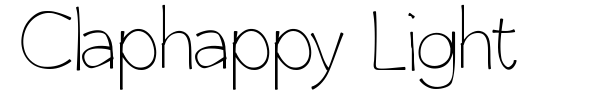 Claphappy Light font