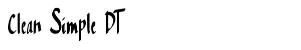 Clean Simple DT font