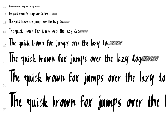 Clean Simple DT font waterfall
