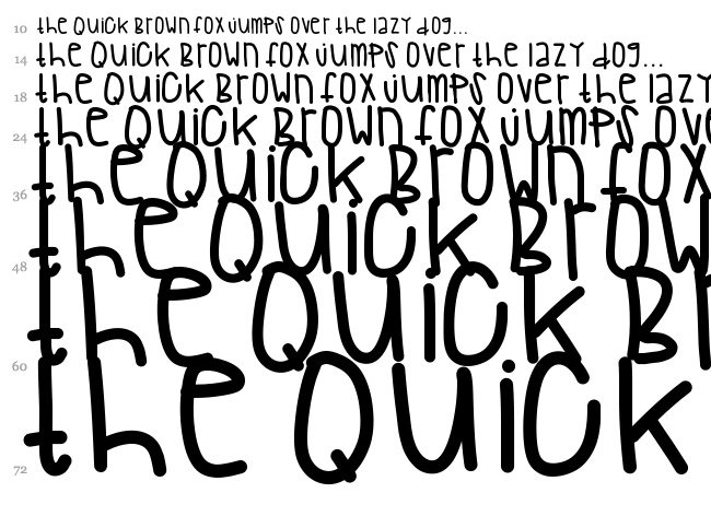 Clippers Baby font waterfall