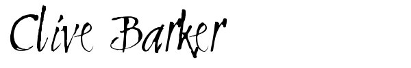 Clive Barker font