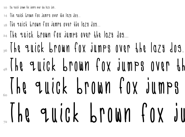 CMonkee font waterfall