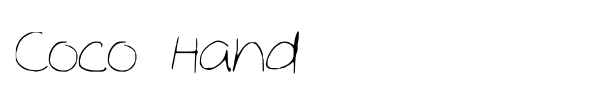Coco Hand font