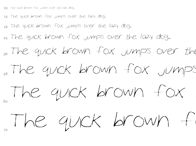Coco Hand font waterfall