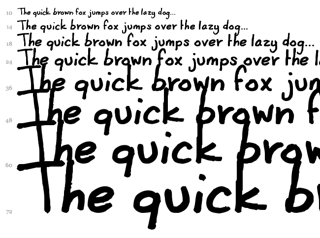 CoertSchrift font waterfall