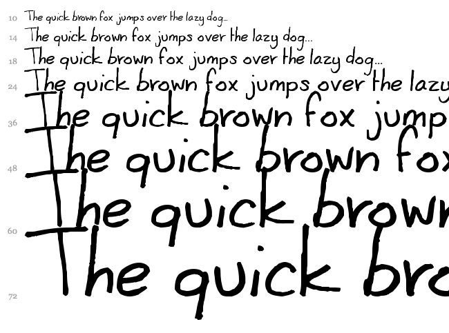 CoertSchrift font waterfall