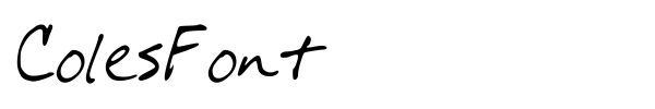 ColesFont font