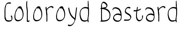 Coloroyd Bastard font