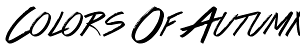 Colors Of Autumn font