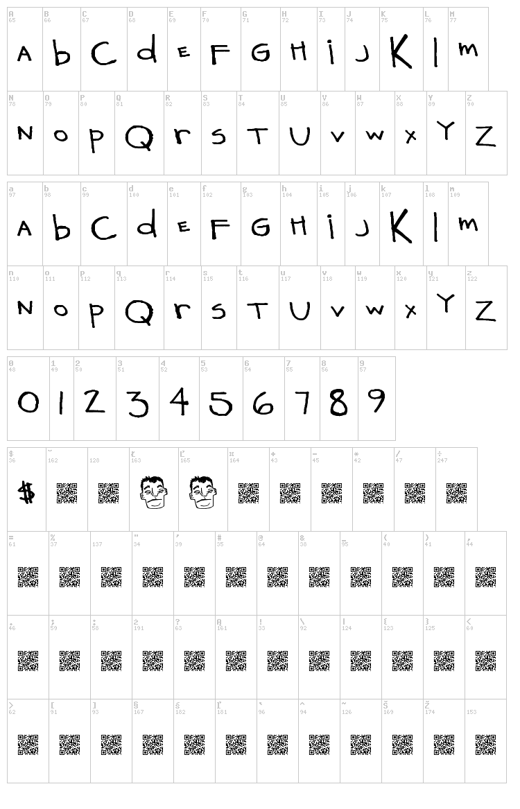 Company Problem font map