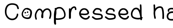 Compressed hand font preview