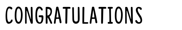 Congratulations font