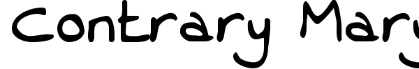 Contrary Mary font