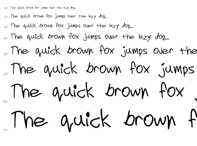 Cookielove font waterfall
