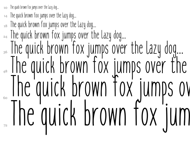 Cookies & Milk font waterfall