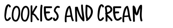 Cookies and cream font preview