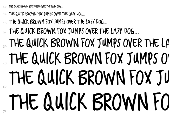Cookies and cream font waterfall