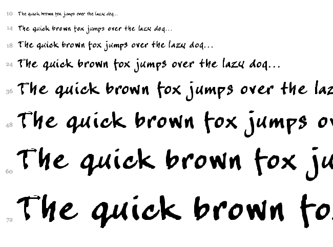 Crappy Joe font waterfall