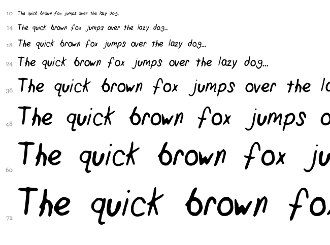 Crappy Peanuts font waterfall