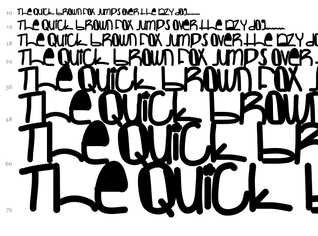 Creepers font waterfall