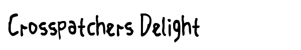 Crosspatchers Delight font
