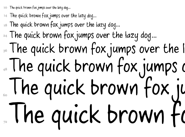 Crossword Belle font waterfall