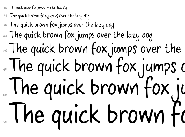 Crossword Belle font waterfall
