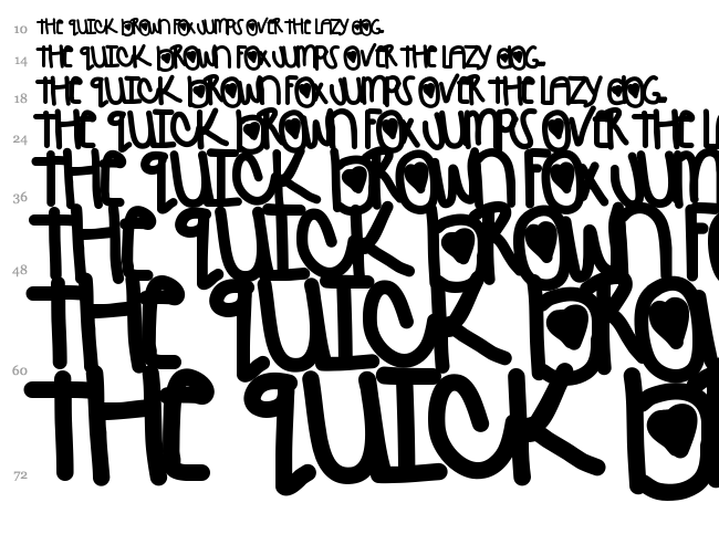 Crush font waterfall