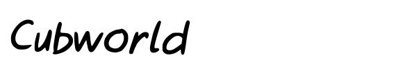 Cubworld font preview