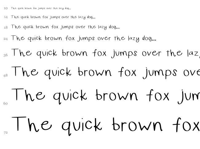 Curly Girl font waterfall