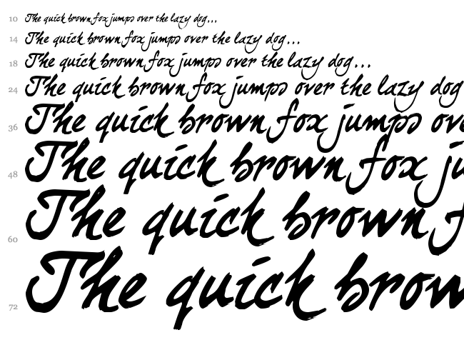 Curly Joe font waterfall