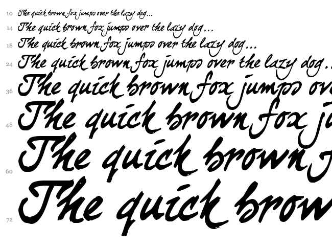 Curly Joe font waterfall