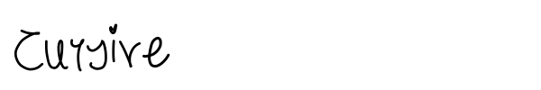 Cursive font
