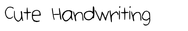 Cute Handwriting font