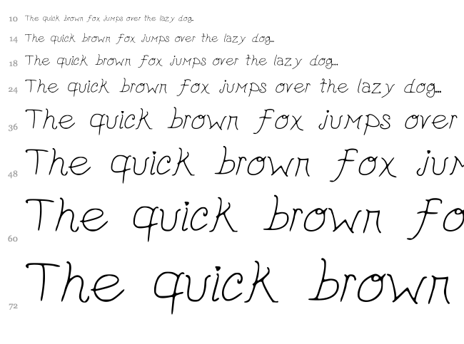 Cute Pickle font waterfall