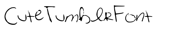 CuteTumblrFont font preview