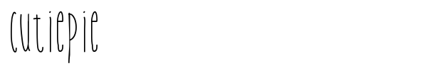 Cutiepie font
