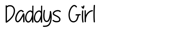 Daddys Girl font