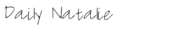 Daily Natalie font